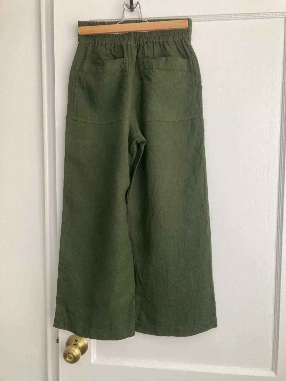 notPERFECTLINEN Puglia pants Juniper Green size S - Picture 2 of 6